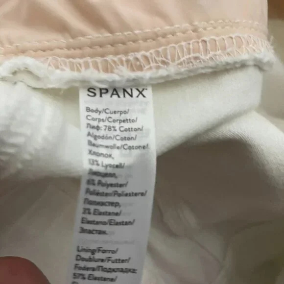Spanx Cropped flare white pants size 2X women's wide elastic waist NWT - Picture 5 of 9